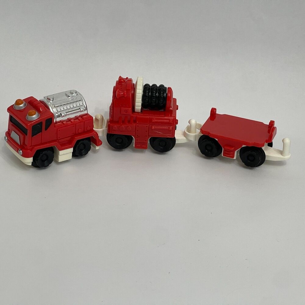 2003 Mattel Fire Truck Red White Black Silver Toy Lot of 3